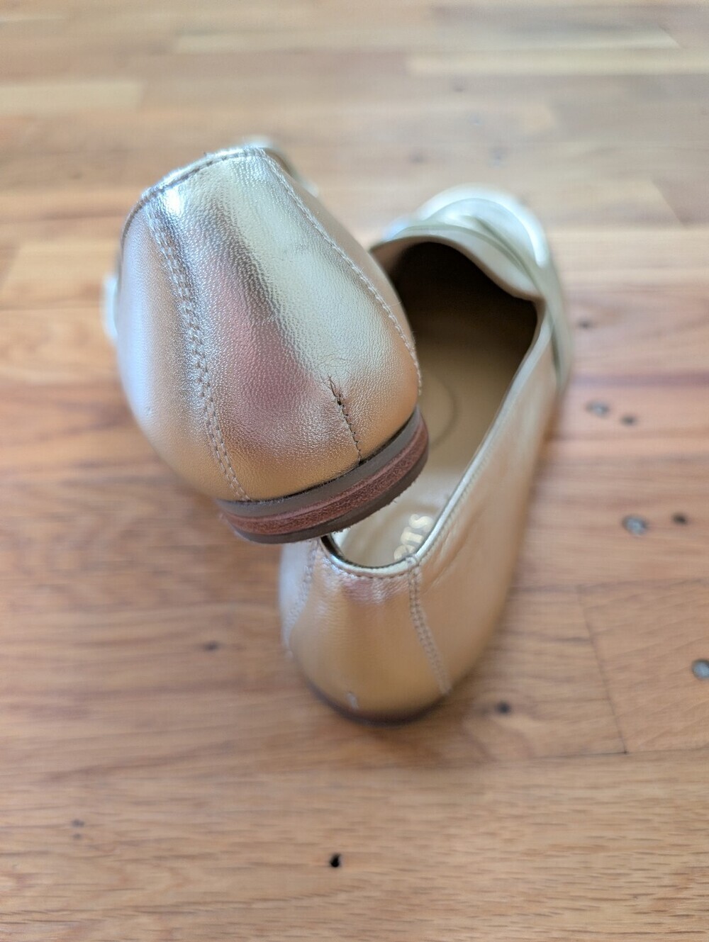 Talbots Metallic Gold Loafers - Picture 6 of 7